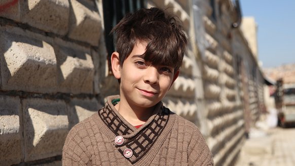 Akaram is a Syrian child who survived the earthquake