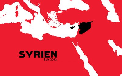 Syrien auf der Karte
