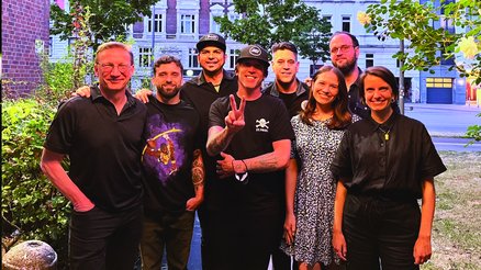 The Canadian Band Billy Talent meets the Team of War Child Germany in Hamburg