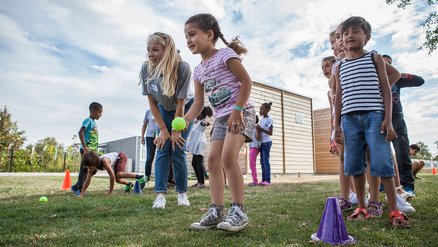 Children during TeamUp session in Dutch asylum centre